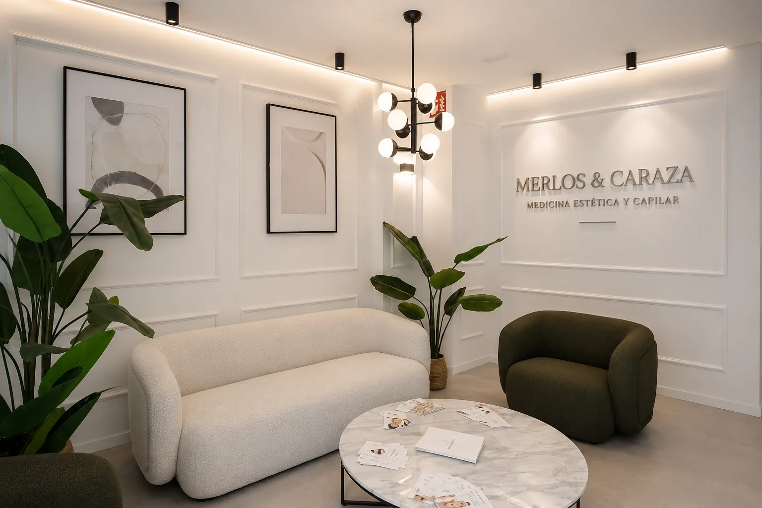 Recepción de la clínica del Dr. Merlos en Barcelona